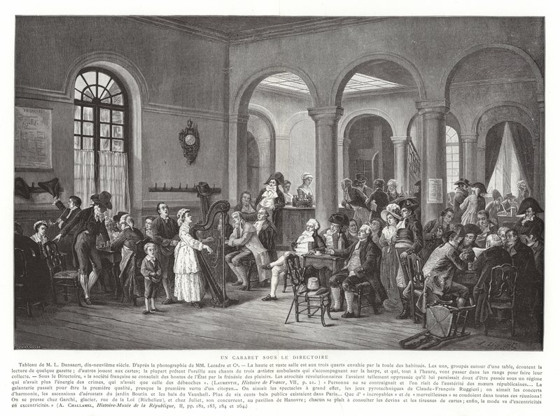 Kabaret pod Dyrektoriatem, Rewolucja Francuska, 1795-1799 autorstwa French School