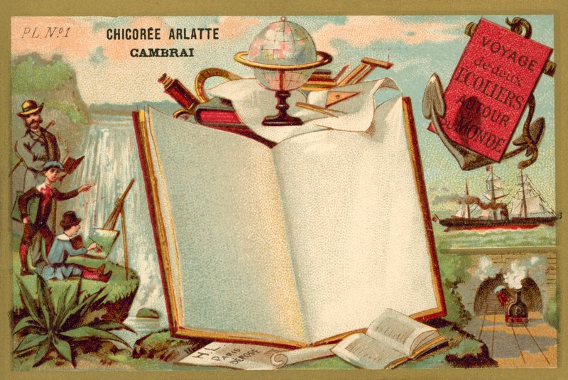 Podróż dookoła świata dwóch uczniów (chromolitho) autorstwa French School