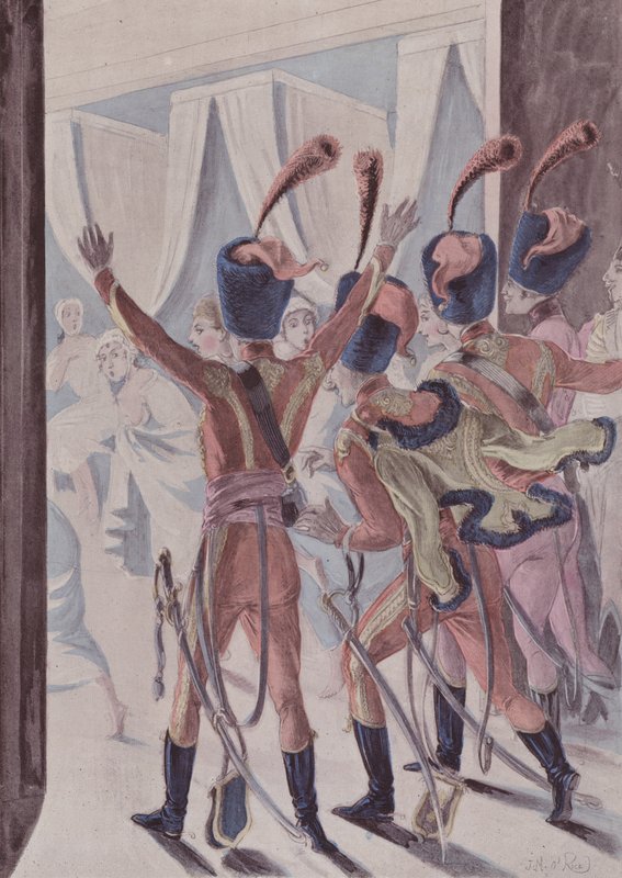 A la Hussarde autorstwa French School
