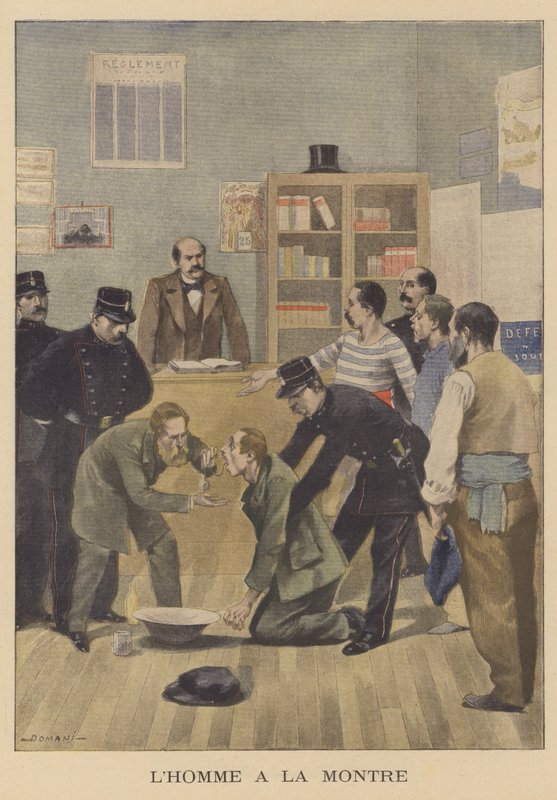 Złodziej, który połknął zegarek, który ukradł (kolor lito) autorstwa French School