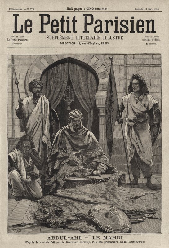 Abdallahi ibn Muhammad, następca Mahdiego, islamskiego władcy Sudanu autorstwa French School