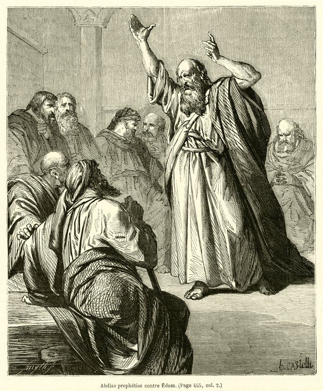 Proroctwa Abdiasza przeciwko Edomowi (rycina) autorstwa French School