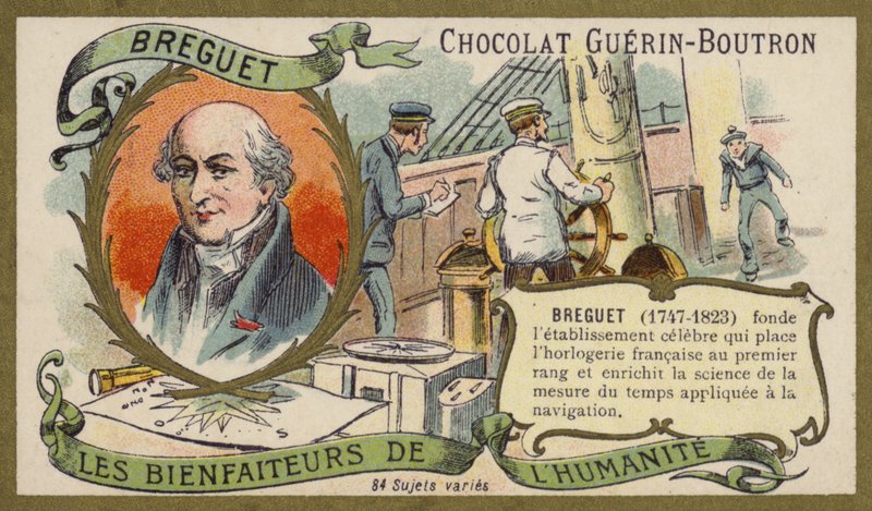 Abraham-Louis Breguet, szwajcarski zegarmistrz (chromolitho) autorstwa French School