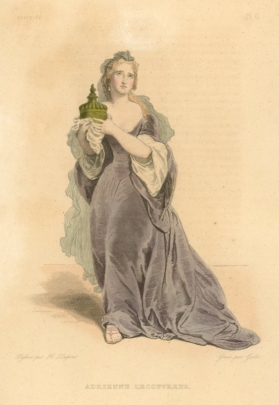Adrienne Lecouvreur (kolorowy grawerunek) autorstwa French School
