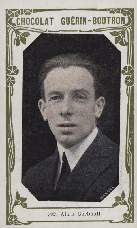 Alain Gerbault (kolorowe zdjęcie) autorstwa French School