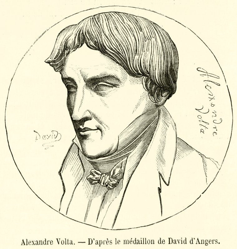 Alexandre Volta (grawerunek) autorstwa French School