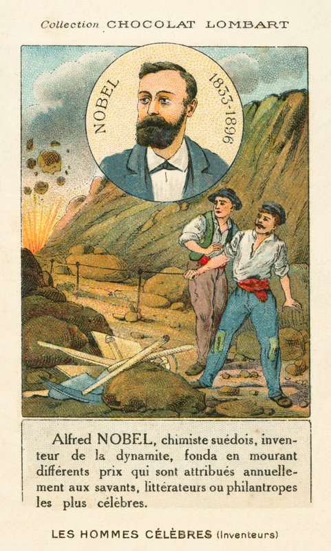 Alfred Nobel, szwedzki chemik i przemysłowiec, który wynalazł dynamit autorstwa French School