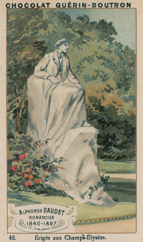 Alphonse Daudet, powieściopisarz, 1840-1897, wzniesiony na Polach Elizejskich autorstwa French School