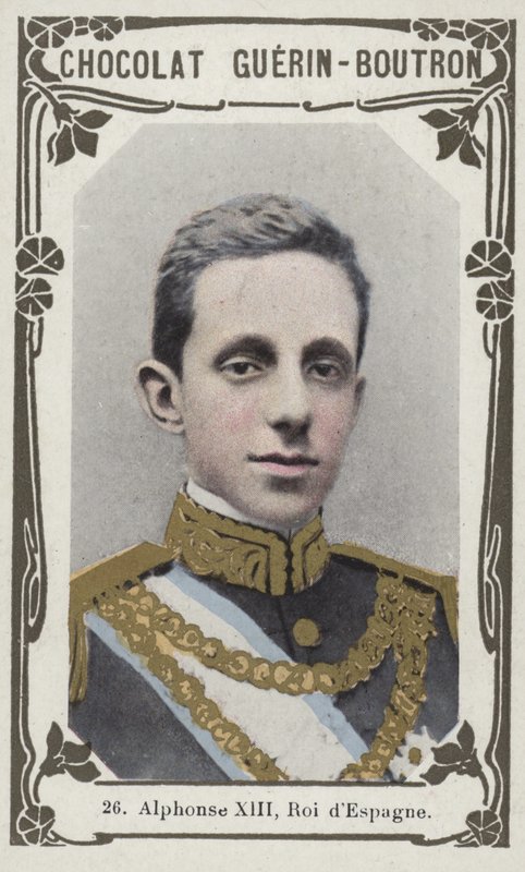 Alfons XIII, Roi dEspagne (kolorowe zdjęcie) autorstwa French School