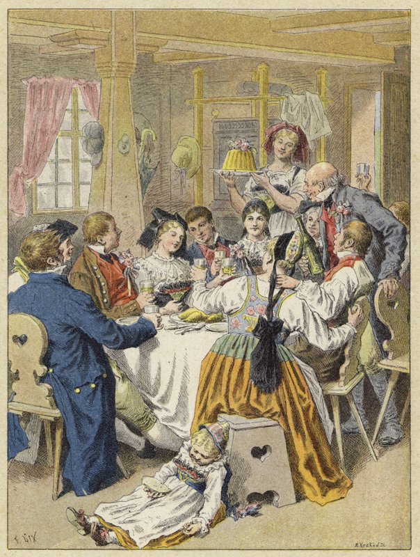 Uczta zaręczynowa w Alzacji autorstwa French School