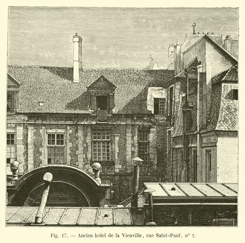 Dawny hotel de la Vieuville, rue Saint-Paul, nr 2 autorstwa French School
