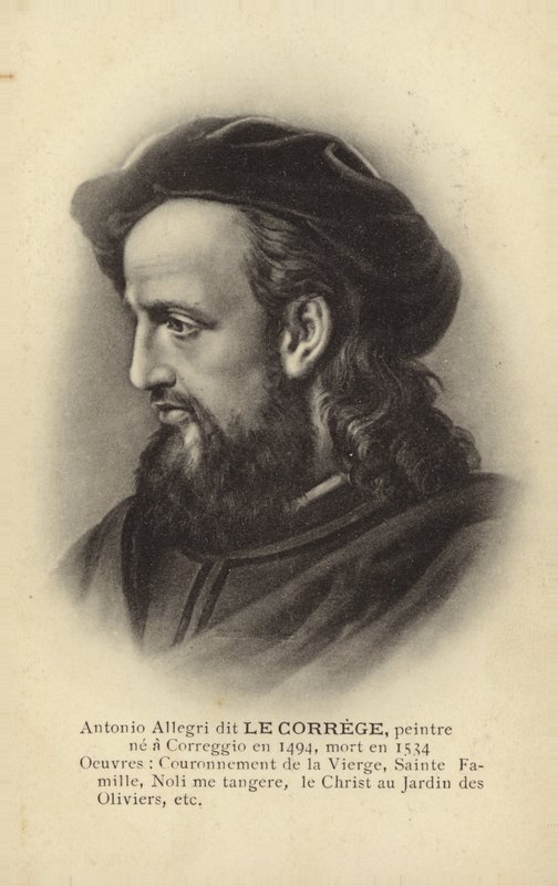 Antonio da Correggio, włoski malarz (litografia) autorstwa French School