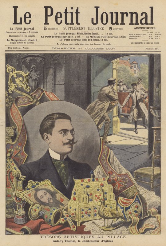 Antony Thomas, francuski włamywacz kościołów (kolor lito) autorstwa French School