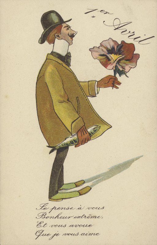 Prima aprilis (kolor lito) autorstwa French School