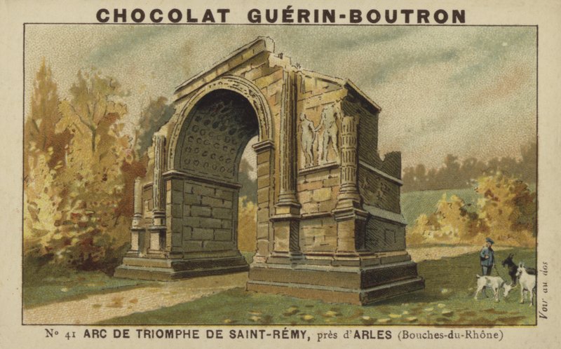 Łuk Triumfalny Saint-Remy, niedaleko Arles, Bouches-du-Rhone autorstwa French School
