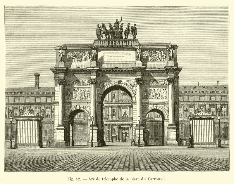 Łuk Triumfalny na Place du Carrousel autorstwa French School