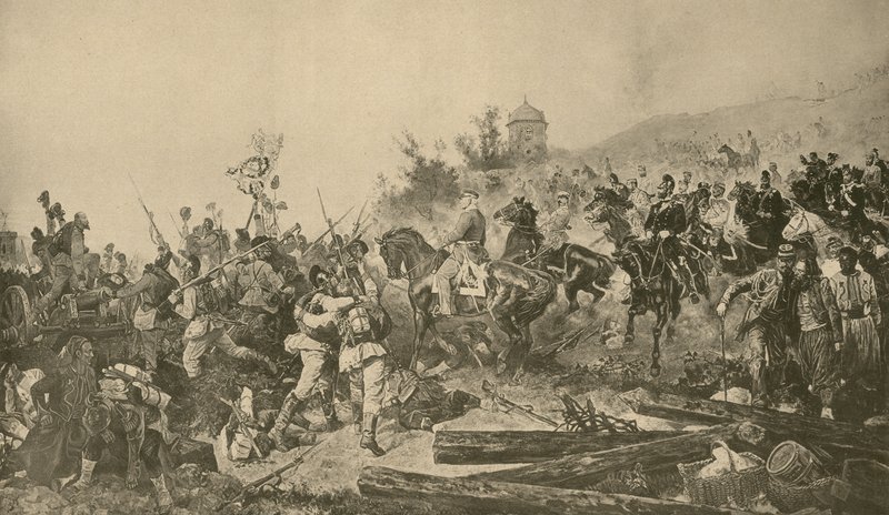 Przybycie wojsk bawarskich przed Paryż, wojna francusko-pruska, wrzesień 1870 autorstwa French School