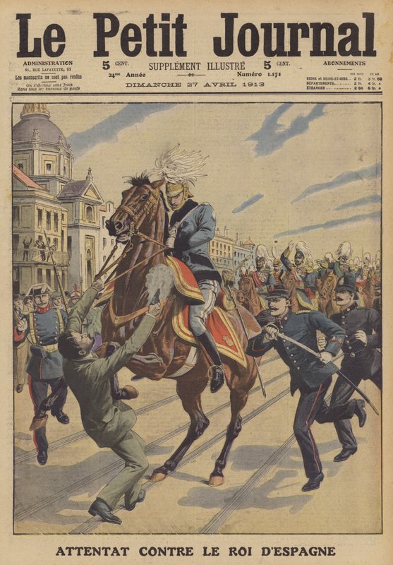 Próba zabójstwa króla Hiszpanii Alfonsa XIII autorstwa French School