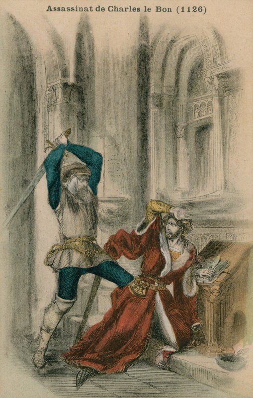 Zabójstwo Charlesa Le Bona, AD 1126 autorstwa French School