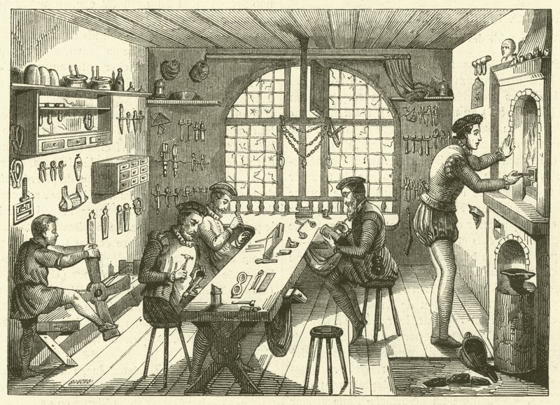 Warsztat Etienne de Laulne, zwanego Stephanus, złotnik z XVI wieku (grafika) autorstwa French School