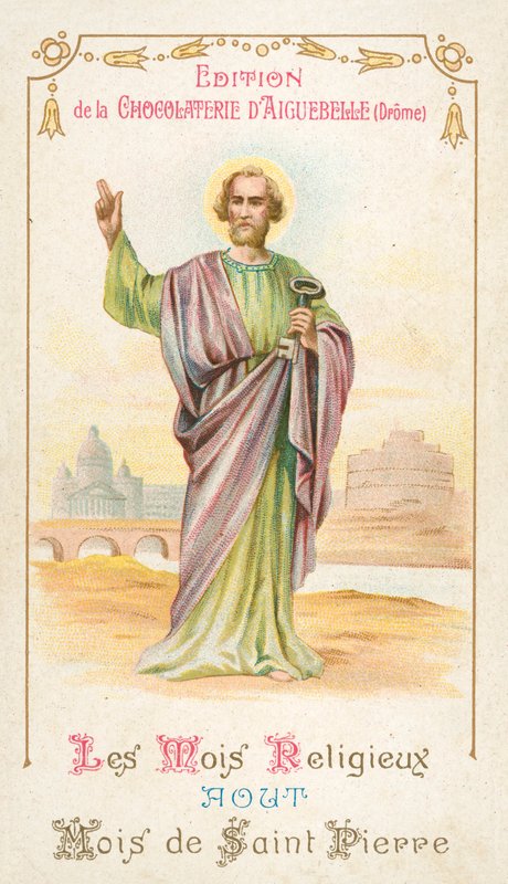 Sierpień, miesiąc św. Piotra (chromolitho) autorstwa French School