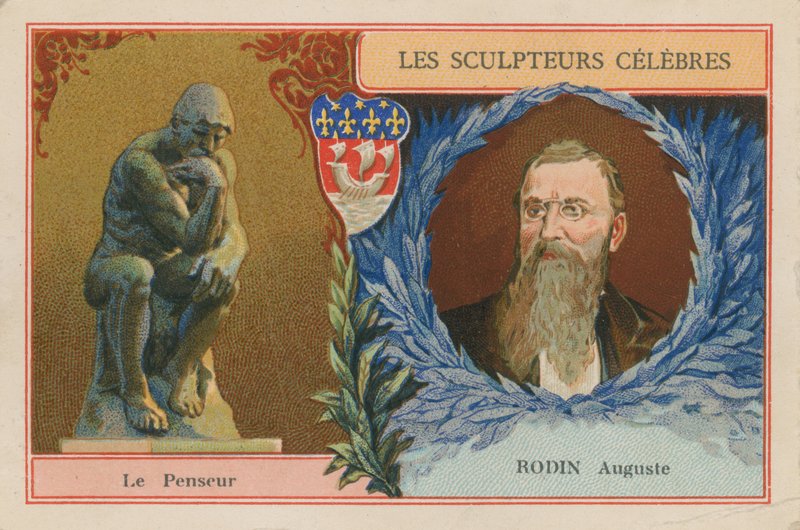 Auguste Rodin, francuski rzeźbiarz i jego Myśliciel autorstwa French School