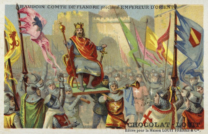 Baldwin IX, hrabia Flandrii, ogłoszony cesarzem Konstantynopola, 1204 autorstwa French School