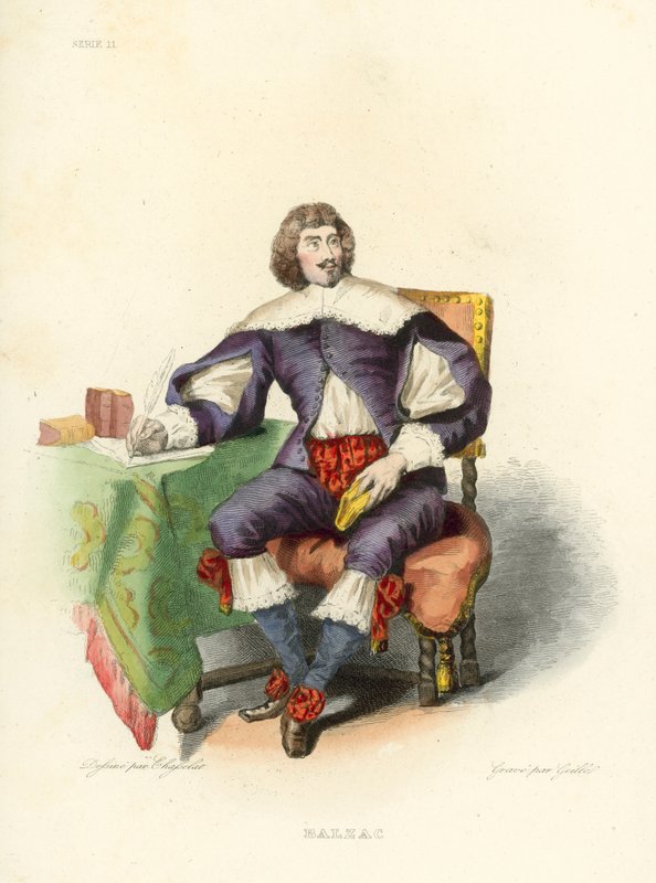 Balzac (kolorowy grawer) autorstwa French School