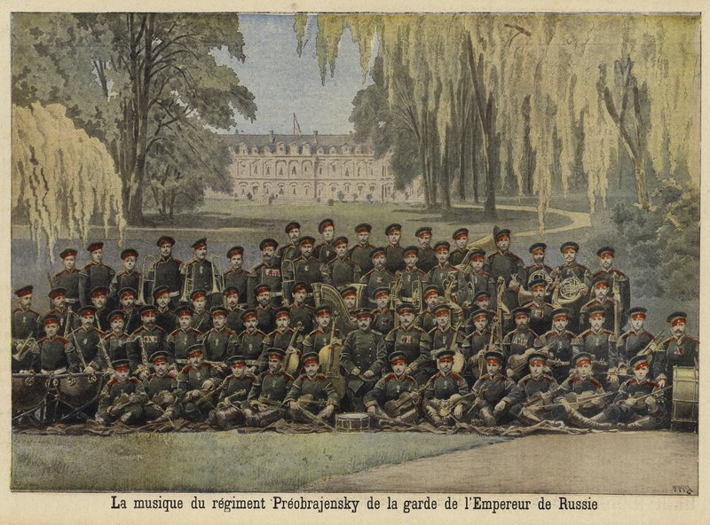 Orkiestra Pułku Preobrażenskiego Rosyjskiej Gwardii Cesarskiej autorstwa French School
