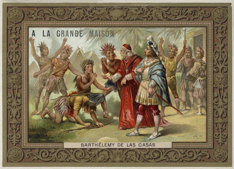 Bartolomé de las Casas, historyk hiszpański z XVI wieku; reformator społeczny i zakonnik dominikanin autorstwa French School