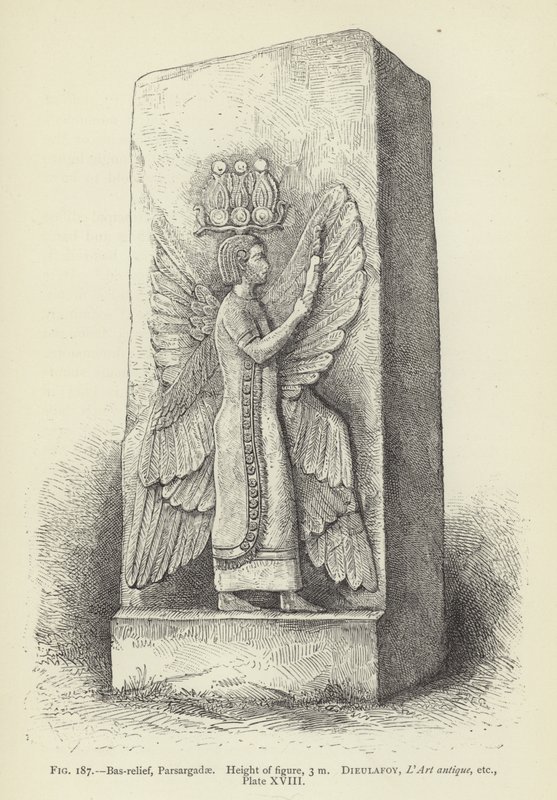 Płaskorzeźba, Parsargadae, Wysokość figury, 3 m autorstwa French School