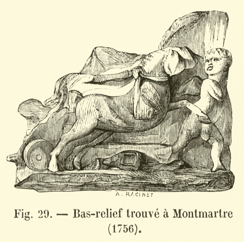Płaskorzeźba znaleziona w Montmartre, 1756 autorstwa French School