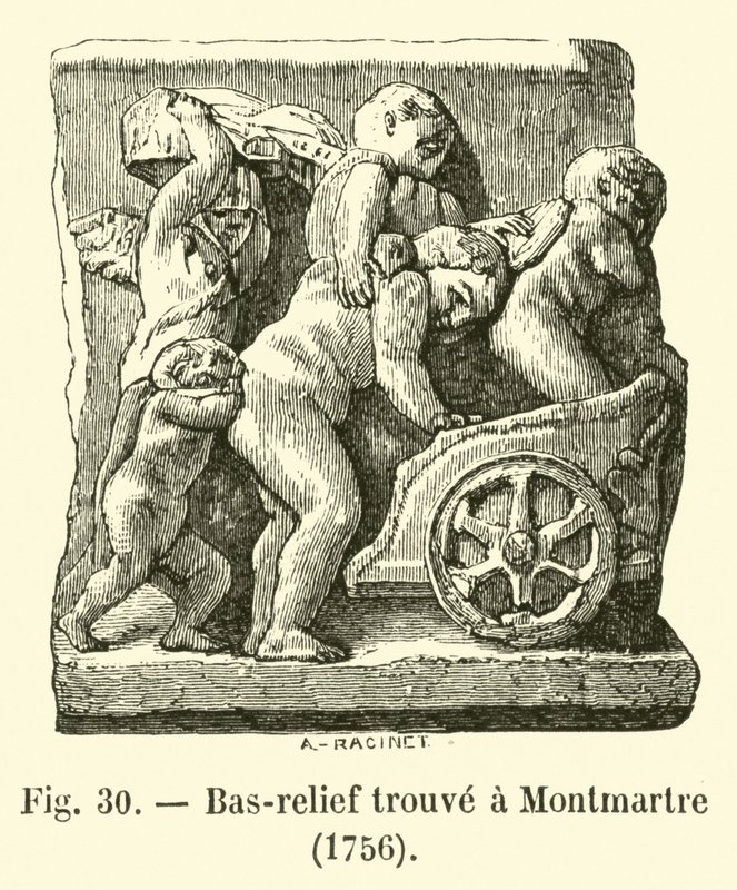 Płaskorzeźba znaleziona w Montmartre, 1756 autorstwa French School
