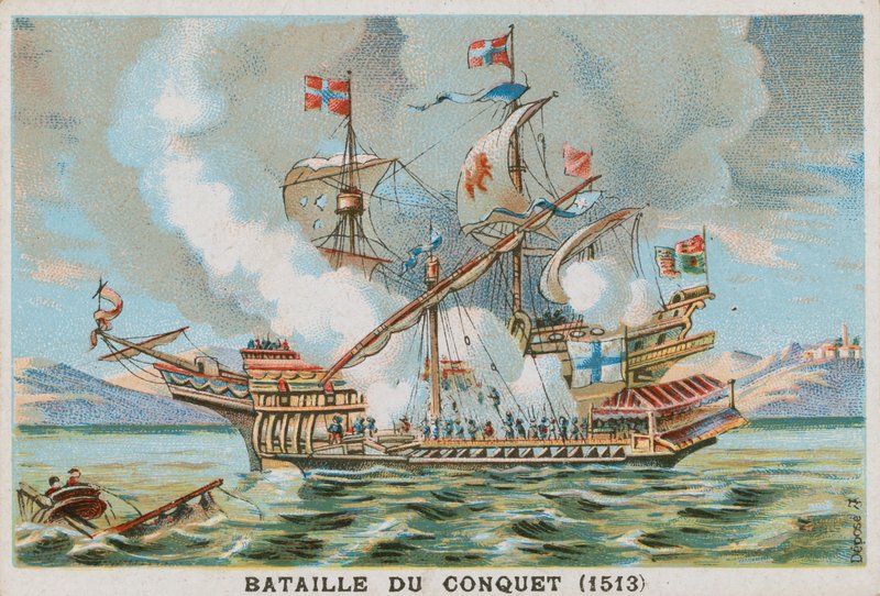 Bitwa pod Le Conquet, 1530 autorstwa French School