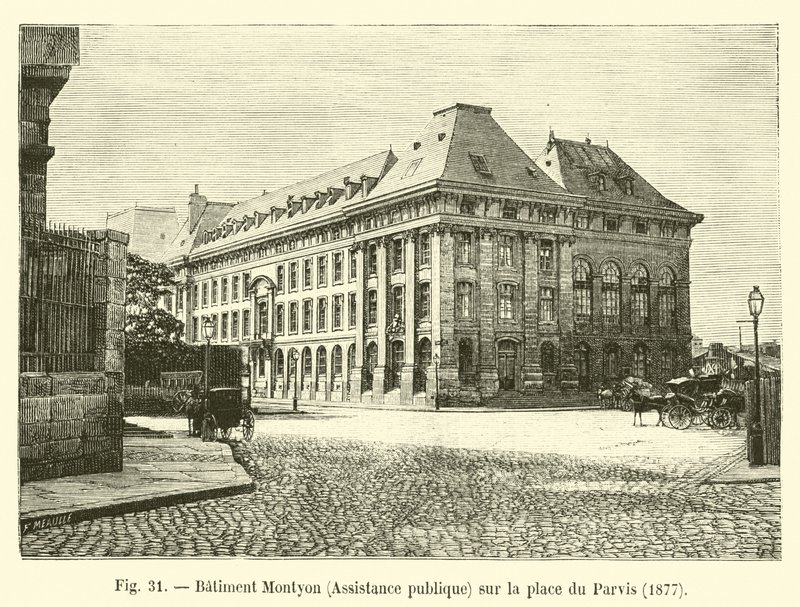 Budynek Montyon, Pomoc publiczna, na Place du Parvis, 1877 autorstwa French School