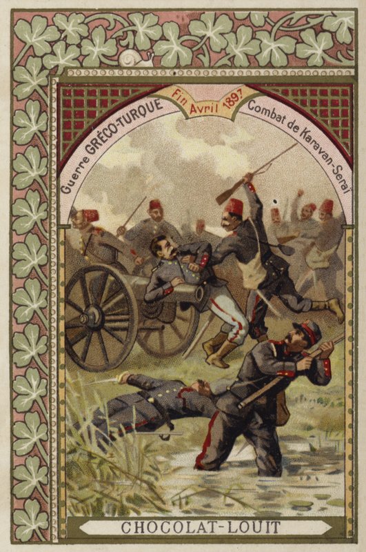 Bitwa pod Karavan-Serai, wojna grecko-turecka, kwiecień 1897 autorstwa French School