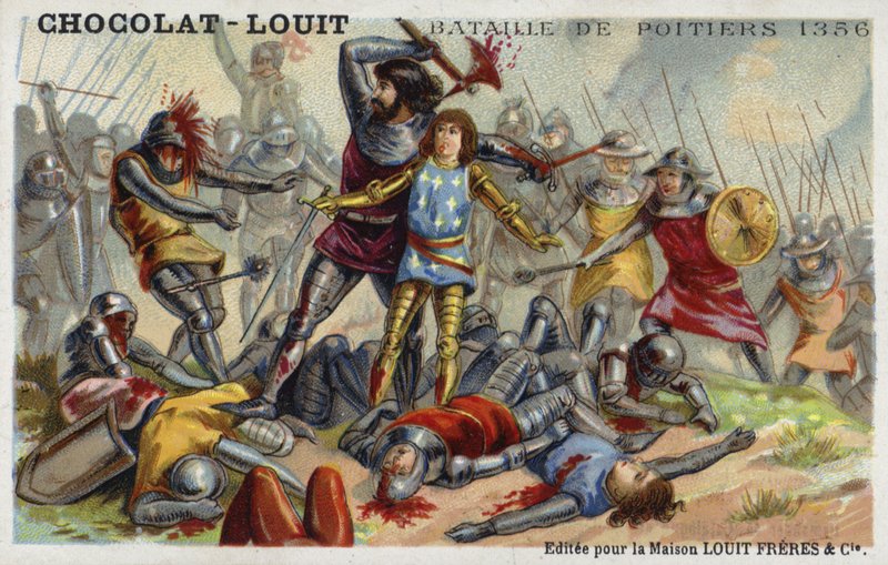 Bitwa pod Poitiers, Francja, 1356 autorstwa French School