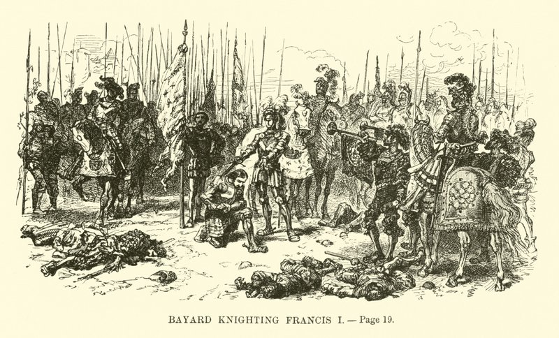 Pasowanie Bayarda na rycerza Franciszka I autorstwa French School