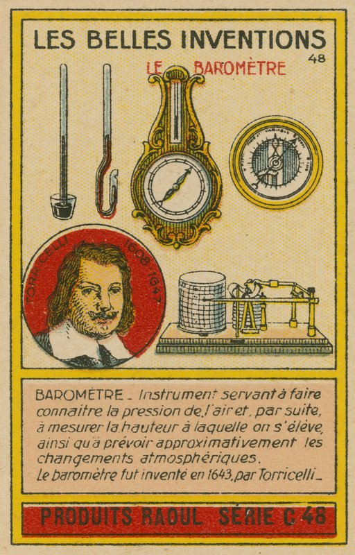 Karta pięknych wynalazków, barometry autorstwa French School