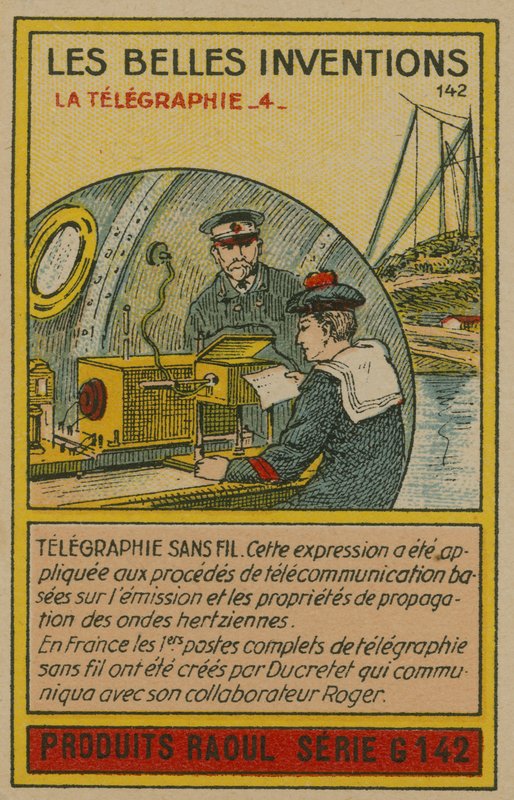 Karta pięknych wynalazków, telegrafia autorstwa French School