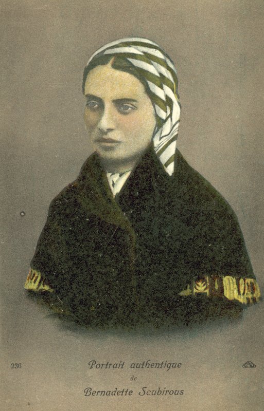 Bernadette Soubirous (kolor lito) autorstwa French School