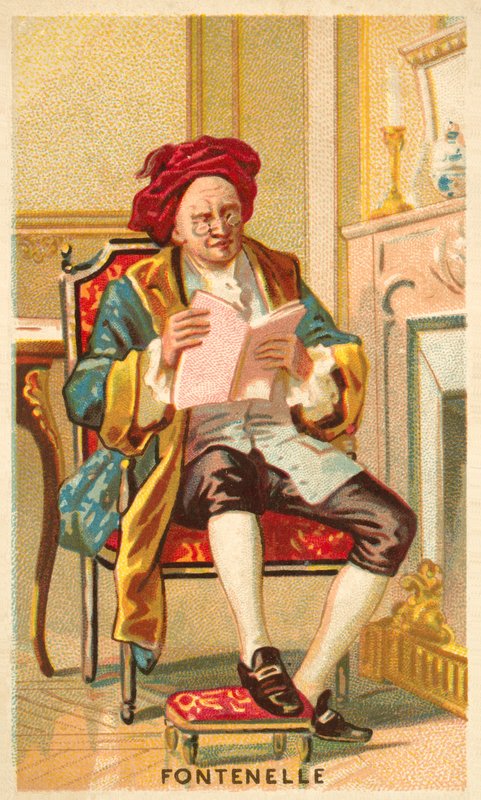 Bernard le Bovier de Fontenelle, francuski pisarz (chromolitho) autorstwa French School
