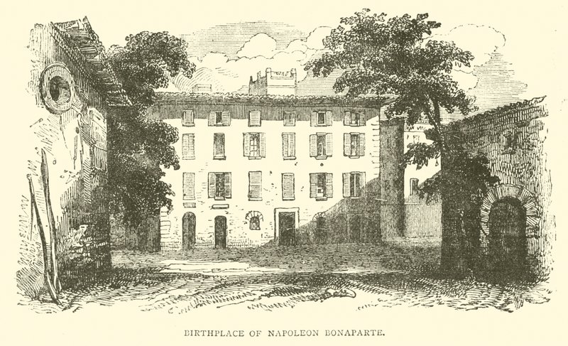 Miejsce urodzenia Napoleona Bonaparte (rycina) autorstwa French School