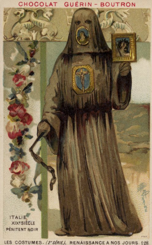 Czarny pokutnik, Włochy, XIX w. autorstwa French School