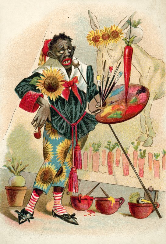 Czarny artysta (chromolitho) autorstwa French School