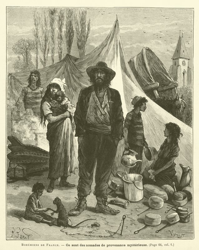 Bohemians Of France (rycina) autorstwa French School