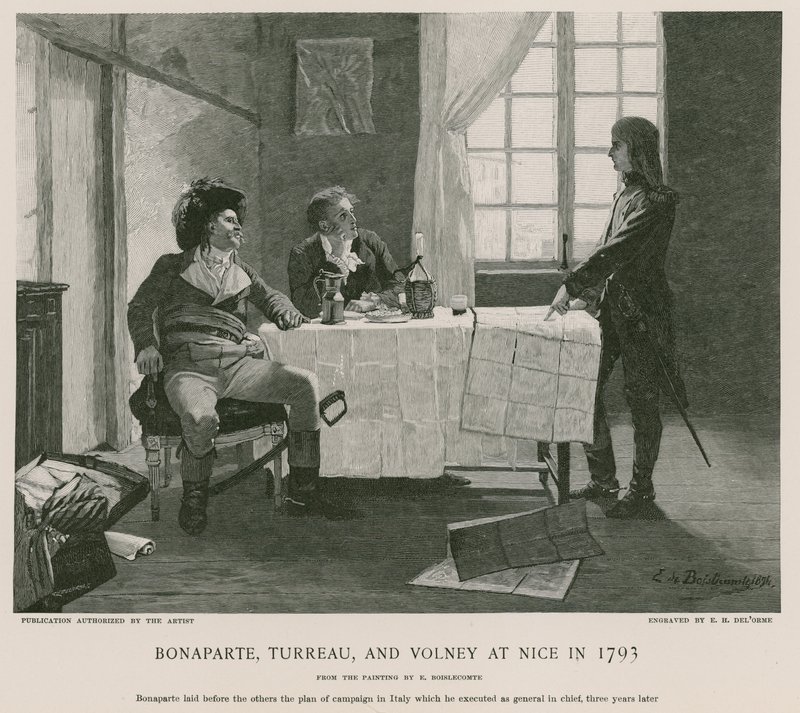 Bonaparte, Turreau i Volney w Nicei w 1793 r. autorstwa French School