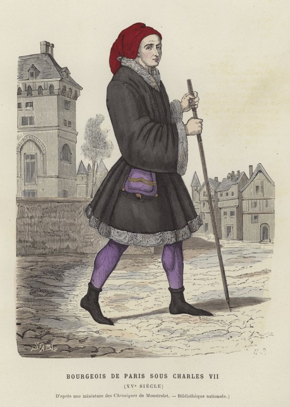 Mieszczański człowiek paryski za panowania Karola VII, XV w. autorstwa French School