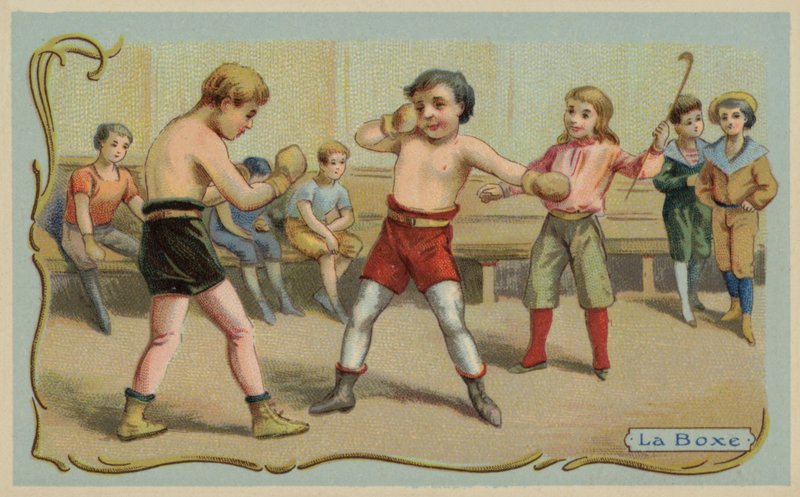 Boks (chromolitho) autorstwa French School
