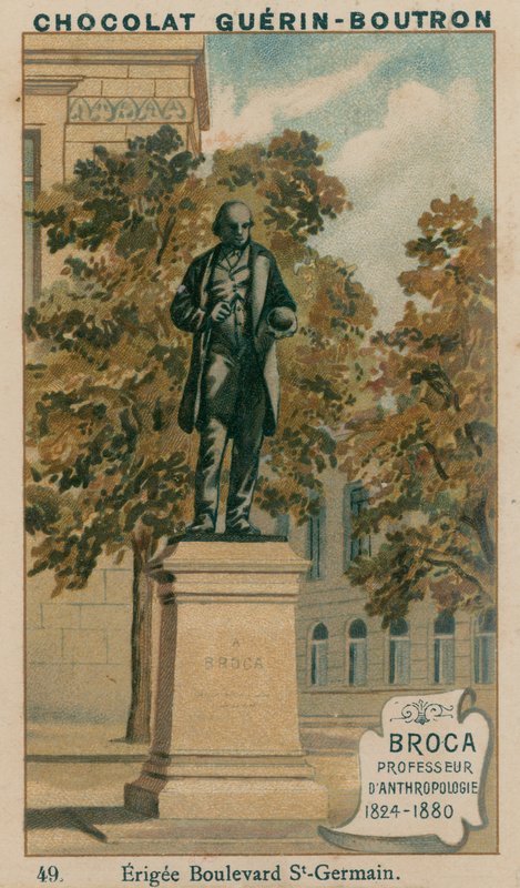 Broca, profesor antropologii, 1824-1880, Erigee Boulevard St-Germain autorstwa French School